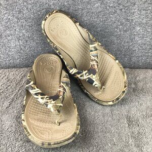 Crocs Sport Realtree Camo Flip Flop Thong Sandals Sz 13